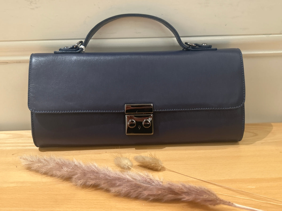 Structured Leather Shoulder Bag