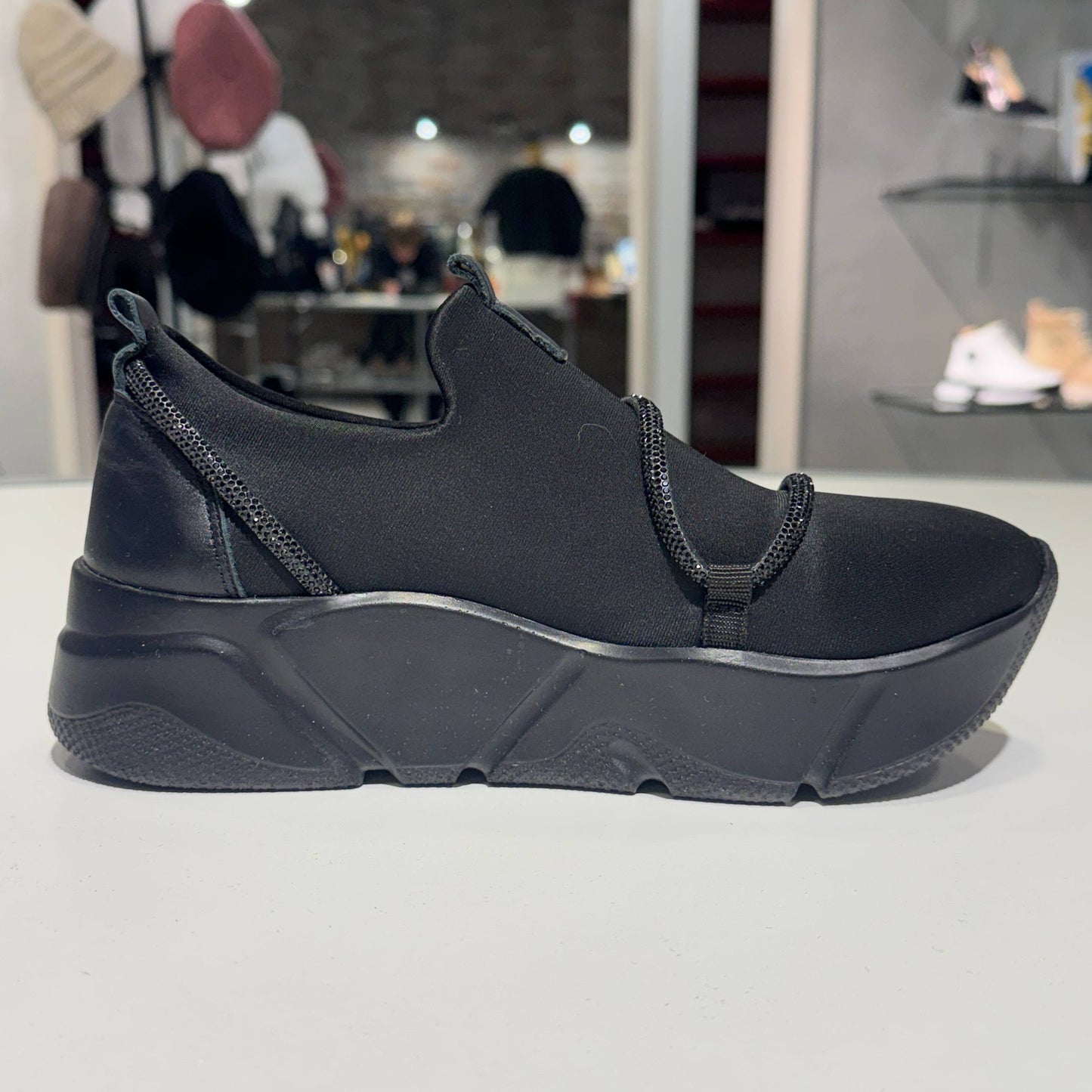Stretch Slip-On Platform Sneaker
