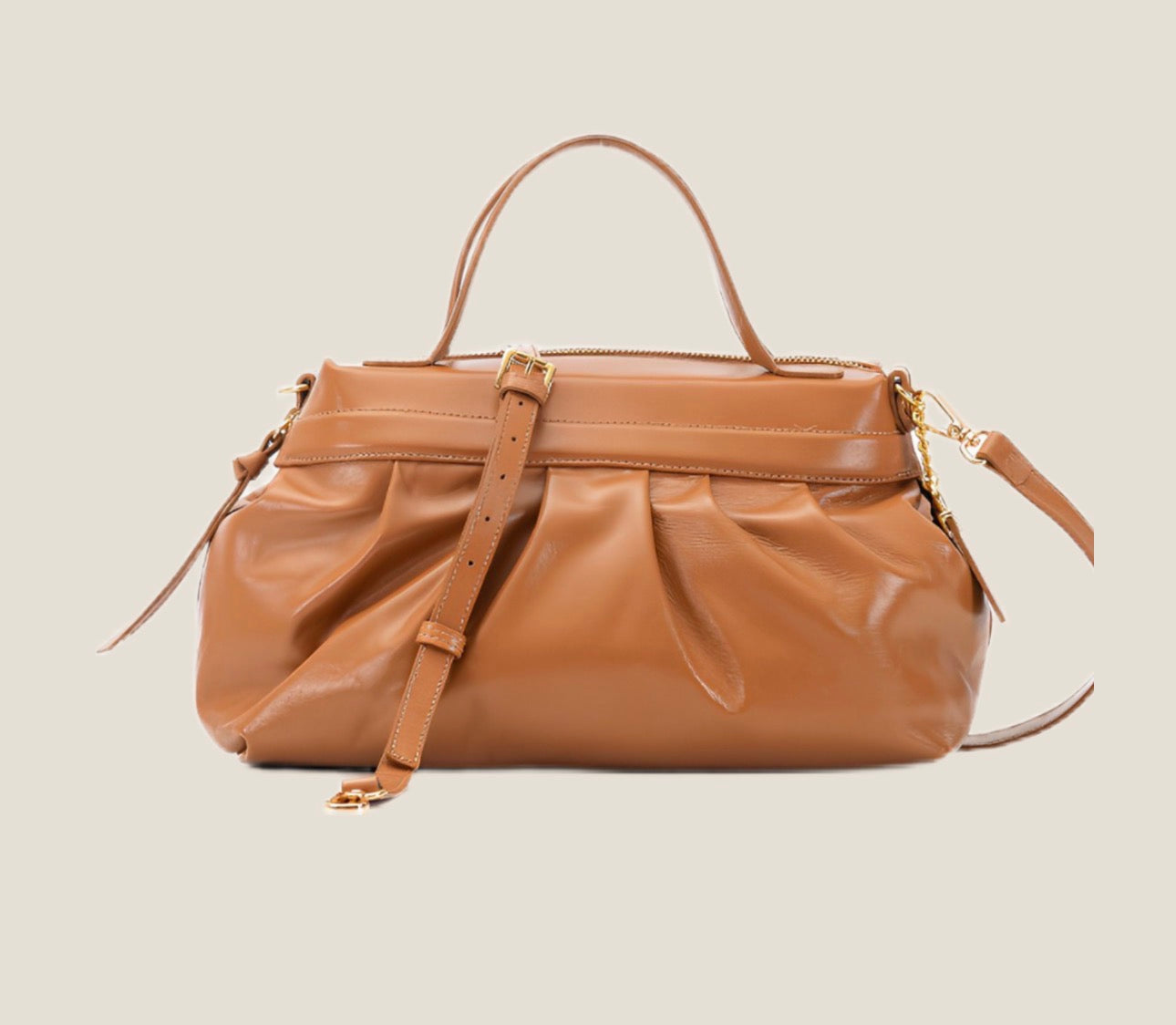 Sienna Velour Leather Satchel