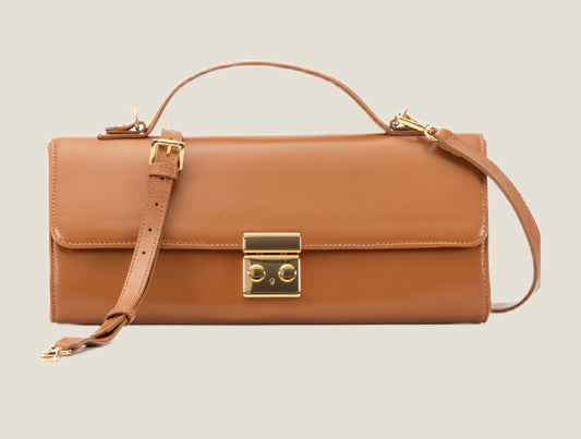 Structured Leather Shoulder Bag