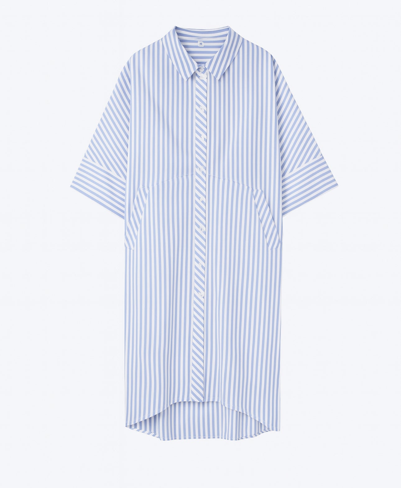 2981 BZ Striped Cotton Button-Up Dress
