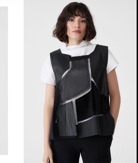 Mixed Media Layered Vest