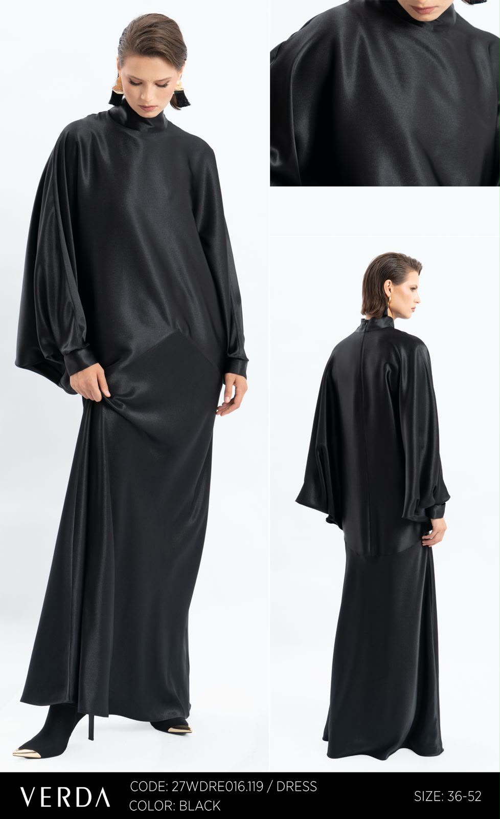 Teal High-Neck Fluid Maxi Dress