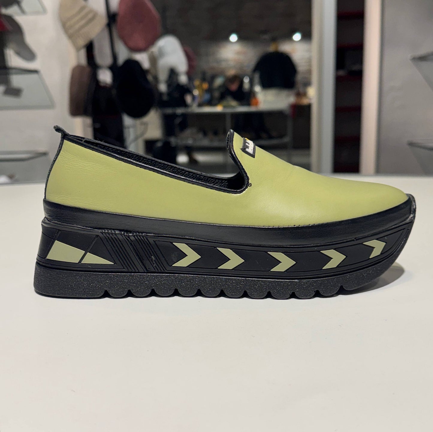 Platform Slip-On Shoe with Graphic Sole Detail