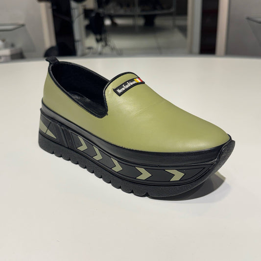 Platform Slip-On Shoe with Graphic Sole Detail